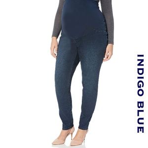 Indigo Blue Stretch Secret Fit Belly Jeans Sz M